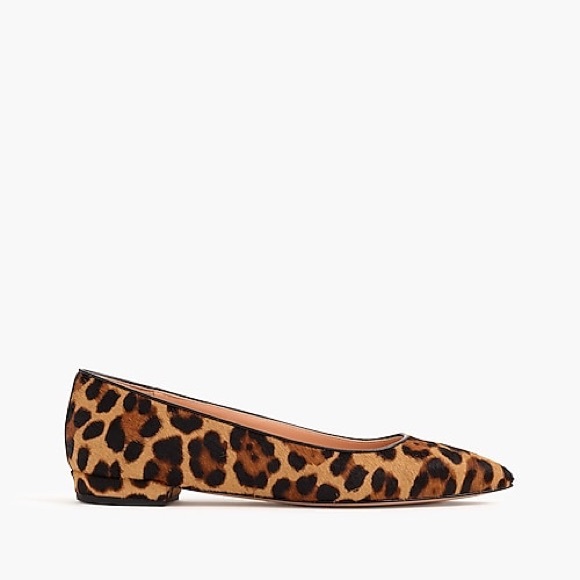 J. Crew Pointed-toe flats, leopard calf hair, 8 - Picture 4 of 4